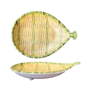 Piring Saji Daun (Anti Slip - Kaki Penyangga)