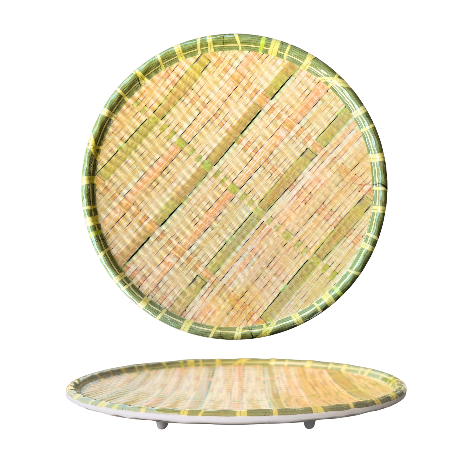 Melamin Top Tree - Piring Saji Bulat (Anti Slip - Kaki Penyangga) 1 Piring Saji Bulat (Anti Slip - Kaki Penyangga)