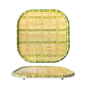 Piring Saji Persegi (Anti Slip - Kaki Penyangga)
